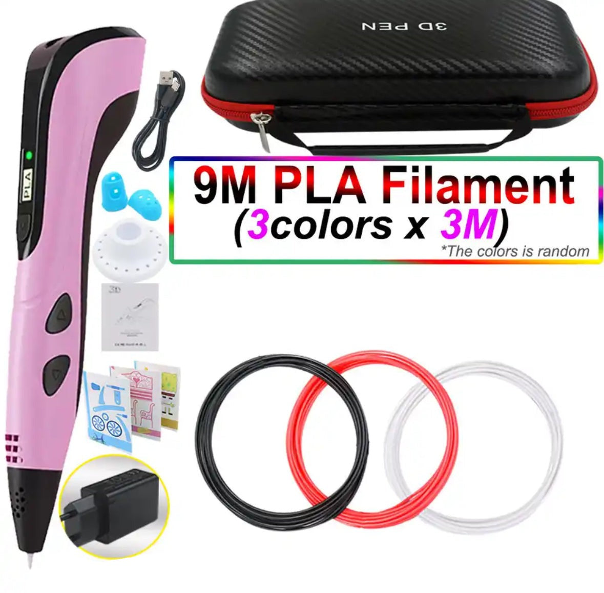 3D Printing Pen Set – Easy-Control Drawing Tool with PLA Filament & LED Display