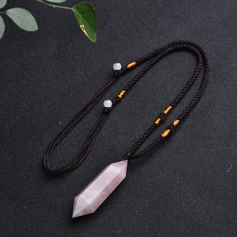 Amethyst Pendant Necklace – Natural Crystal Design with Elegant Adjustable Chain