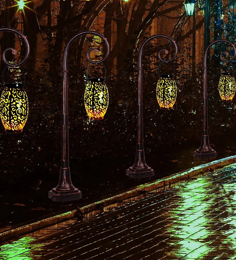 AireGlow – Solcellelanterne med Automatisk tænd/sluk og Realistisk Regneffekt