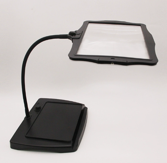 LED Magnifying Floor Lamp – 3X Large Lens, Flexible Gooseneck & Hands-Free Light