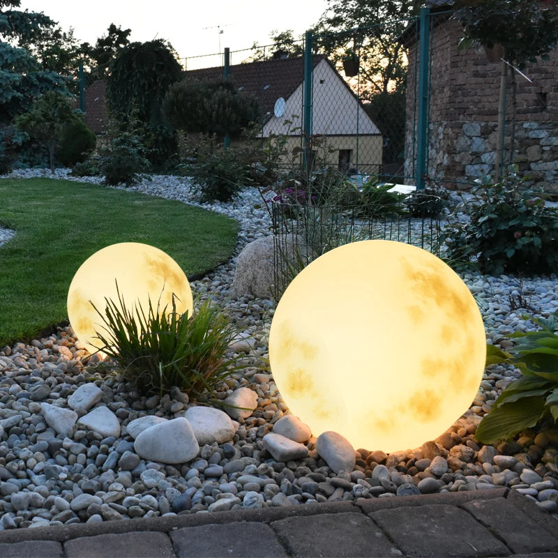 Devako MoonlitOasis – Gartenlampe in Mondform für stimmungsvolle Außenbeleuchtung