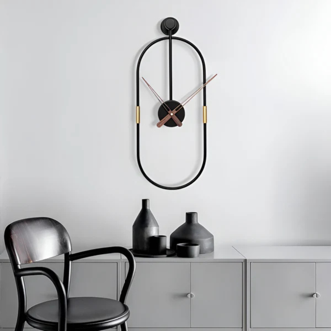Wall Clock – Minimalist Metal Design with Silent Quartz Movement for Modern Interiors