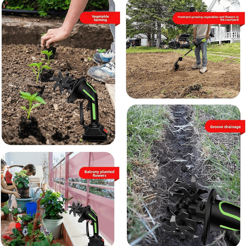 2-IN-1 Cordless Tiller & Cultivator with Extension Pole 7
