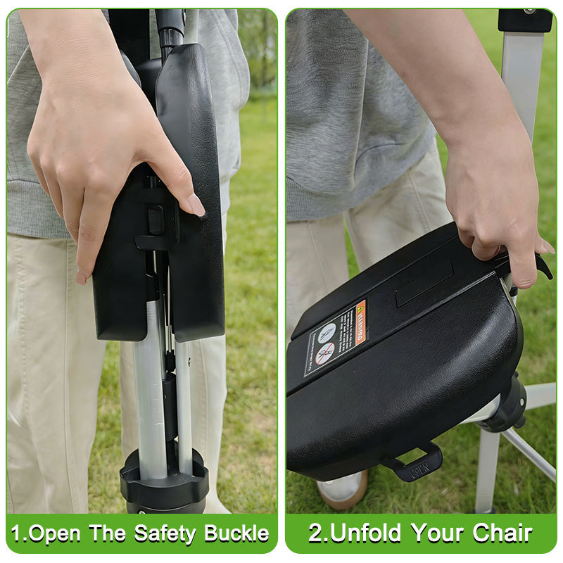 2-IN-1 Folding Walking Stick with Seat 1