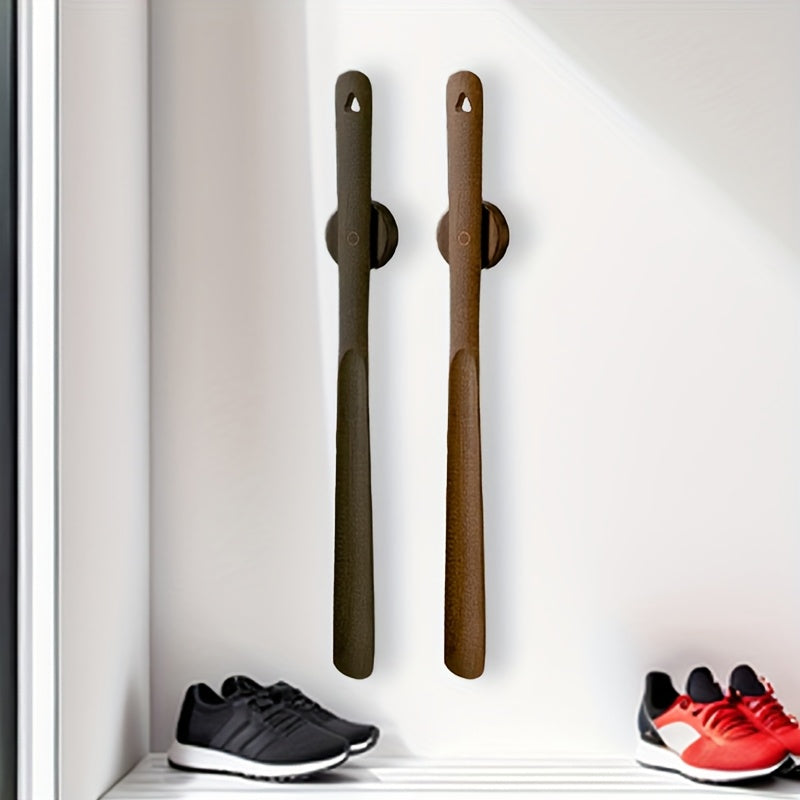 20-Inch Long Handled Shoehorn - Premium Beech Wood with Magnetic Wall Mount 1
