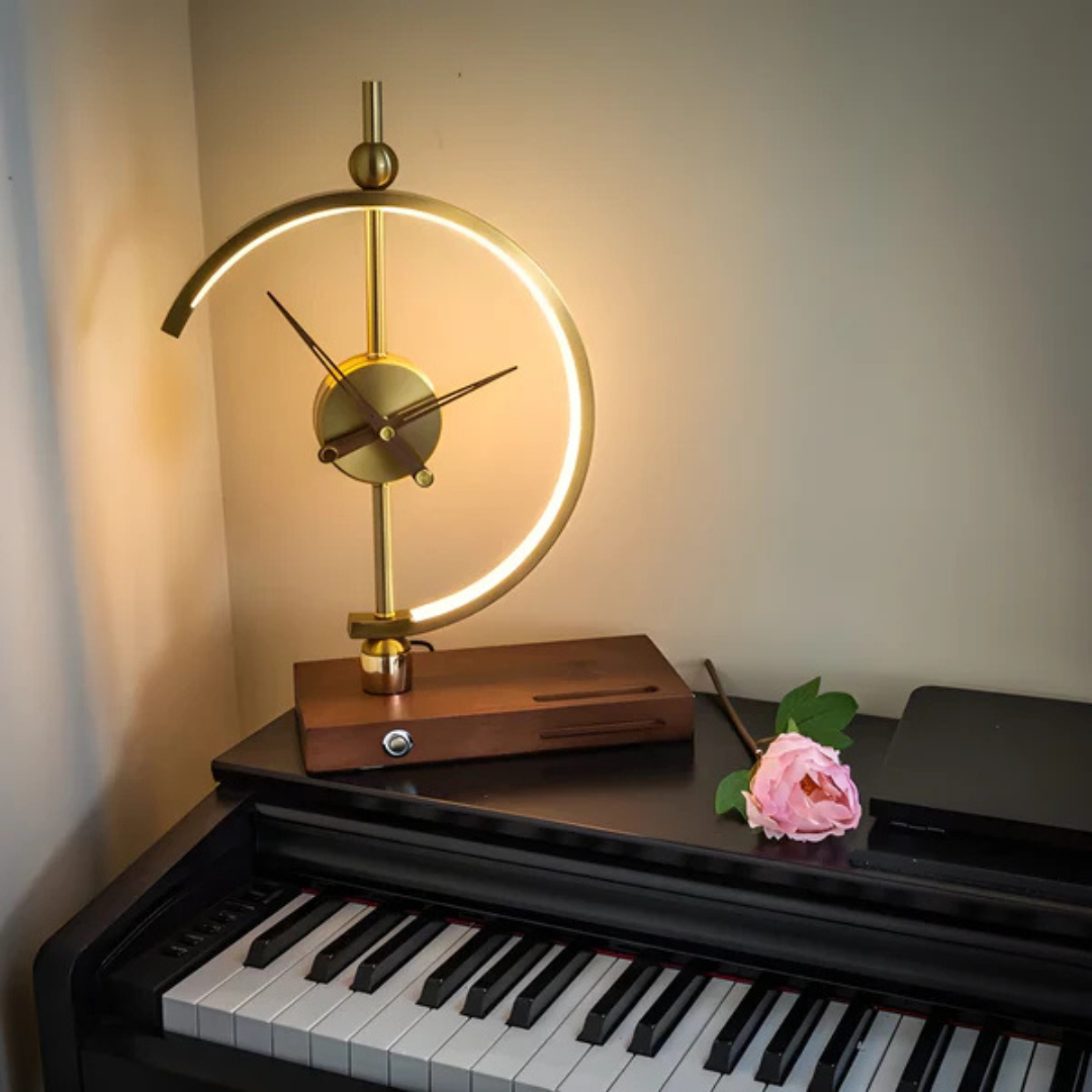LED Desk Lamp – Modern 3-in-1 Design with Digital Clock & Wireless Charging