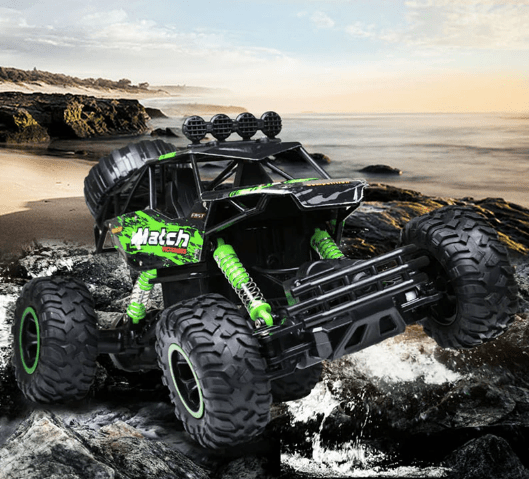 Camion monstre télécommandé 4x4 – Buggy tout-terrain avec télécommande 2,4 GHz et lumières LED
