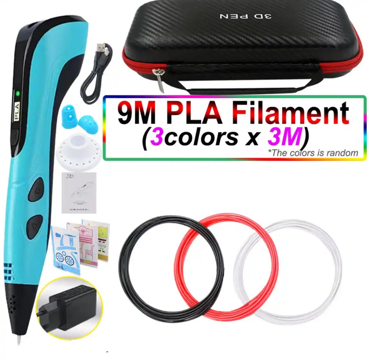 3D Printing Pen Set – Easy-Control Drawing Tool with PLA Filament & LED Display