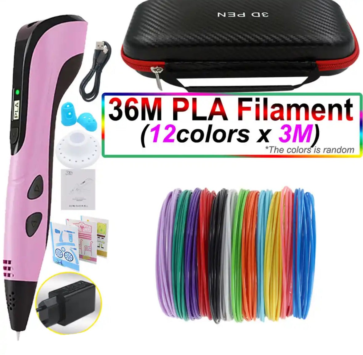 3D Printing Pen Set – Easy-Control Drawing Tool with PLA Filament & LED Display