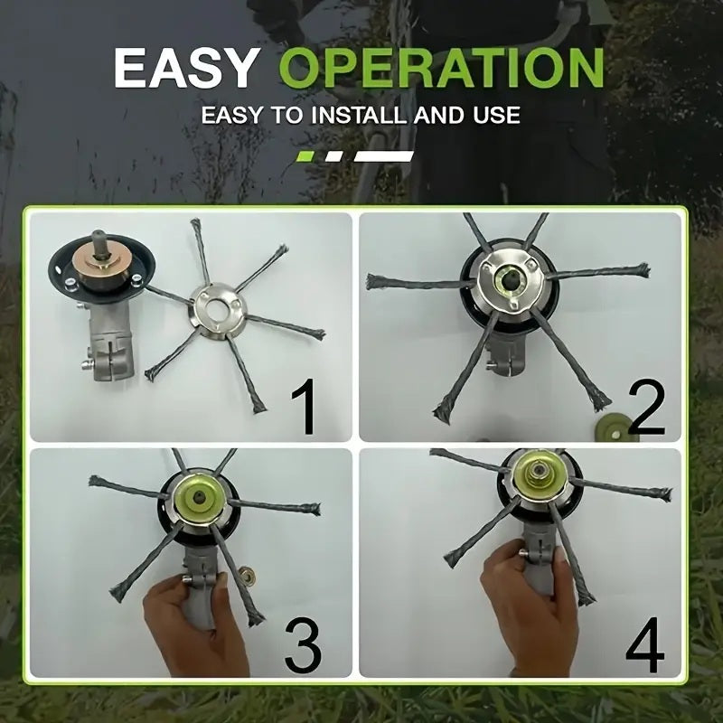 8 inches Steel Wire Trimmer Head for 4 in 1 Cordless Weed Eater Pro 5