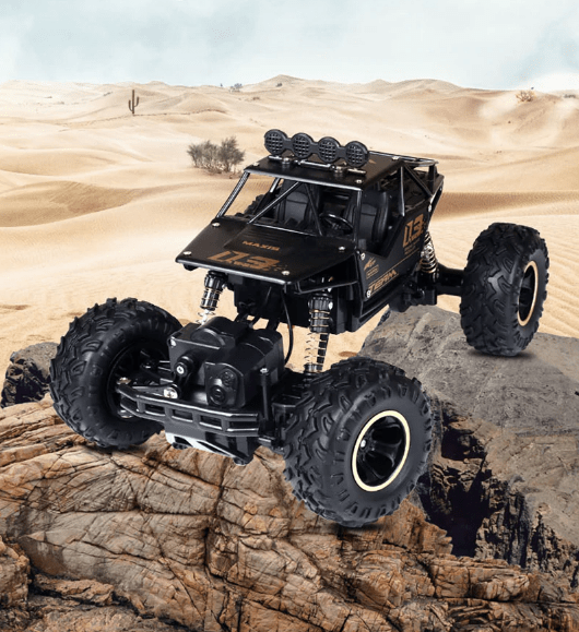 Camion monstre télécommandé 4x4 – Buggy tout-terrain avec télécommande 2,4 GHz et lumières LED