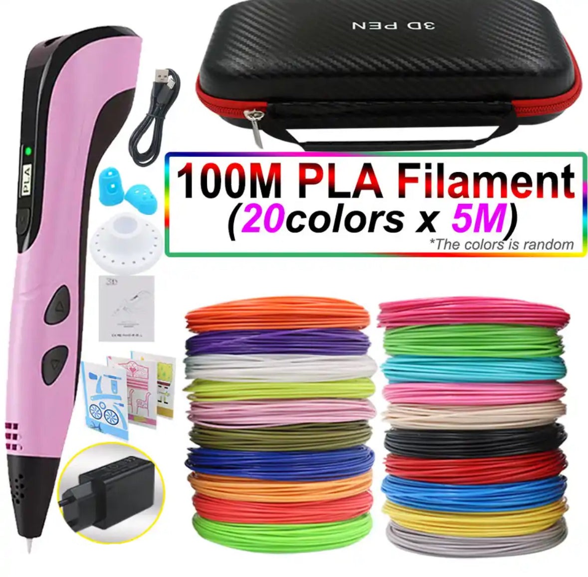 3D Printing Pen Set – Easy-Control Drawing Tool with PLA Filament & LED Display
