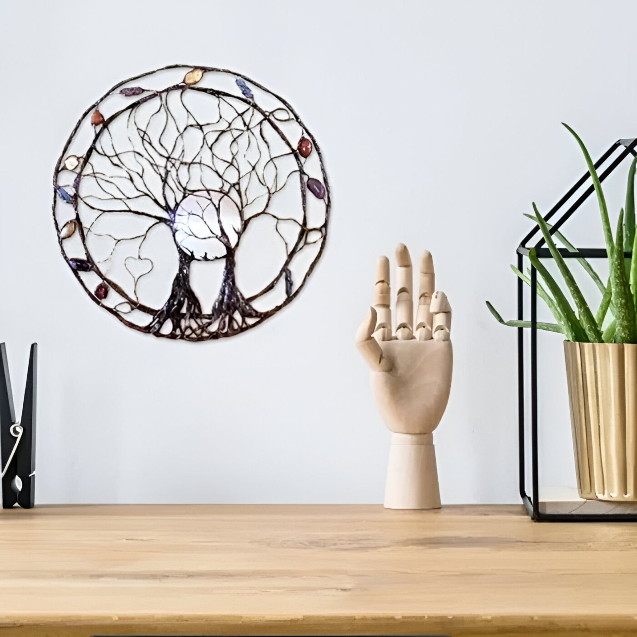 Décoration murale – Design moderne Arbre de Vie en métal avec détail décoratif élégant