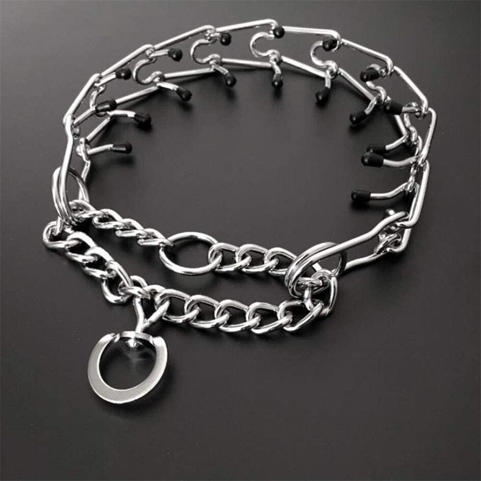 Adjustable Dog Training Collar with Rubberized Prongs 0