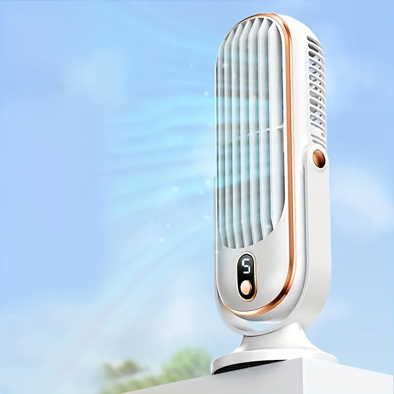 AeroLux Elite Cooling Fan with Dual Motor, 720° Rotation, USB Rechargeable, Ultra Quiet 5