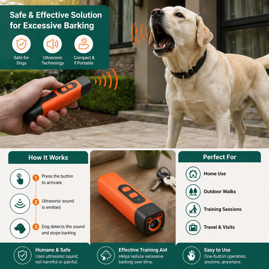 Anti-Barking – Dog-Friendly Ultrasonic Anti-Barking Device 1