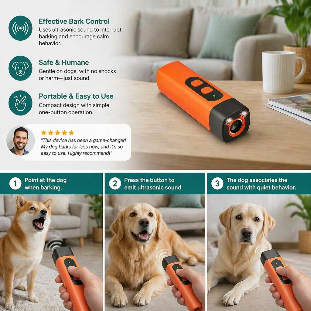 Anti-Barking – Dog-Friendly Ultrasonic Anti-Barking Device 2