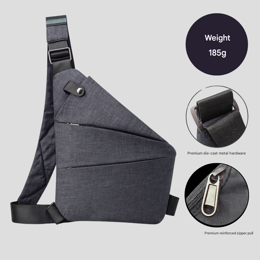 Anti-Theft Sling Bag with Hidden Zipper and RFID Protection for Travel 0