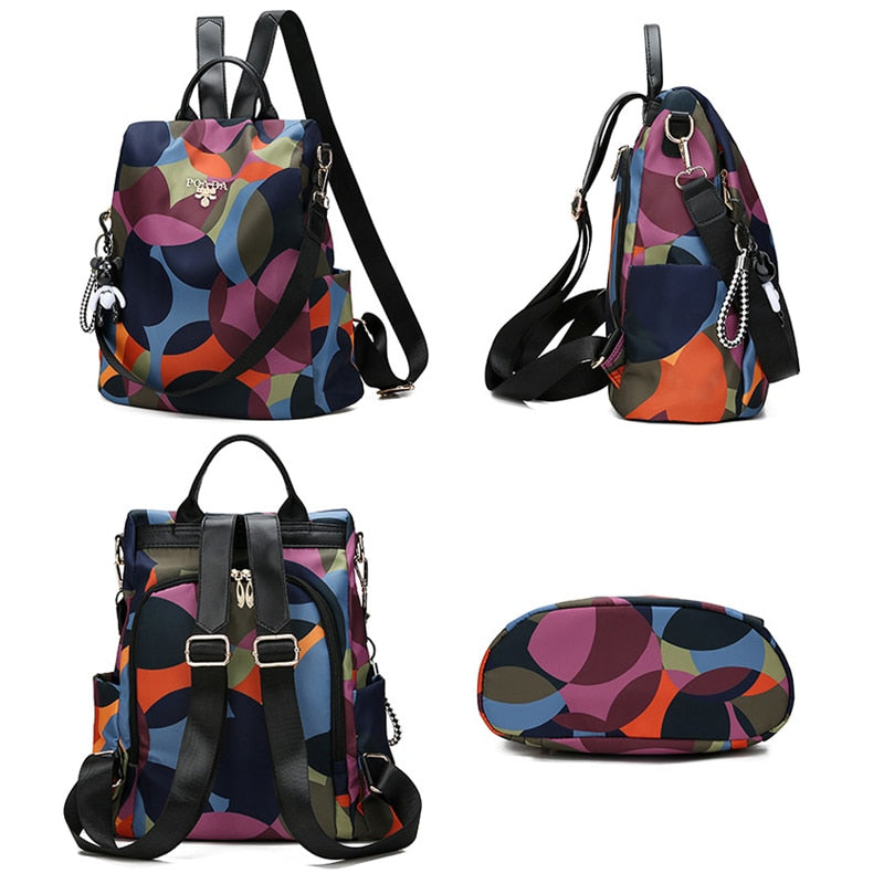 Anti-theft waterproof backpack with secure back compartment and multiple pockets 1