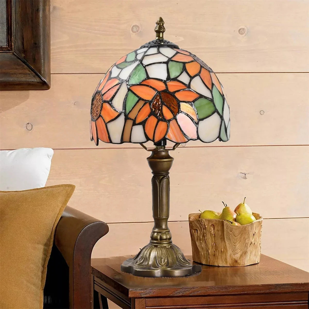 Antique Stained Glass Lamp 6