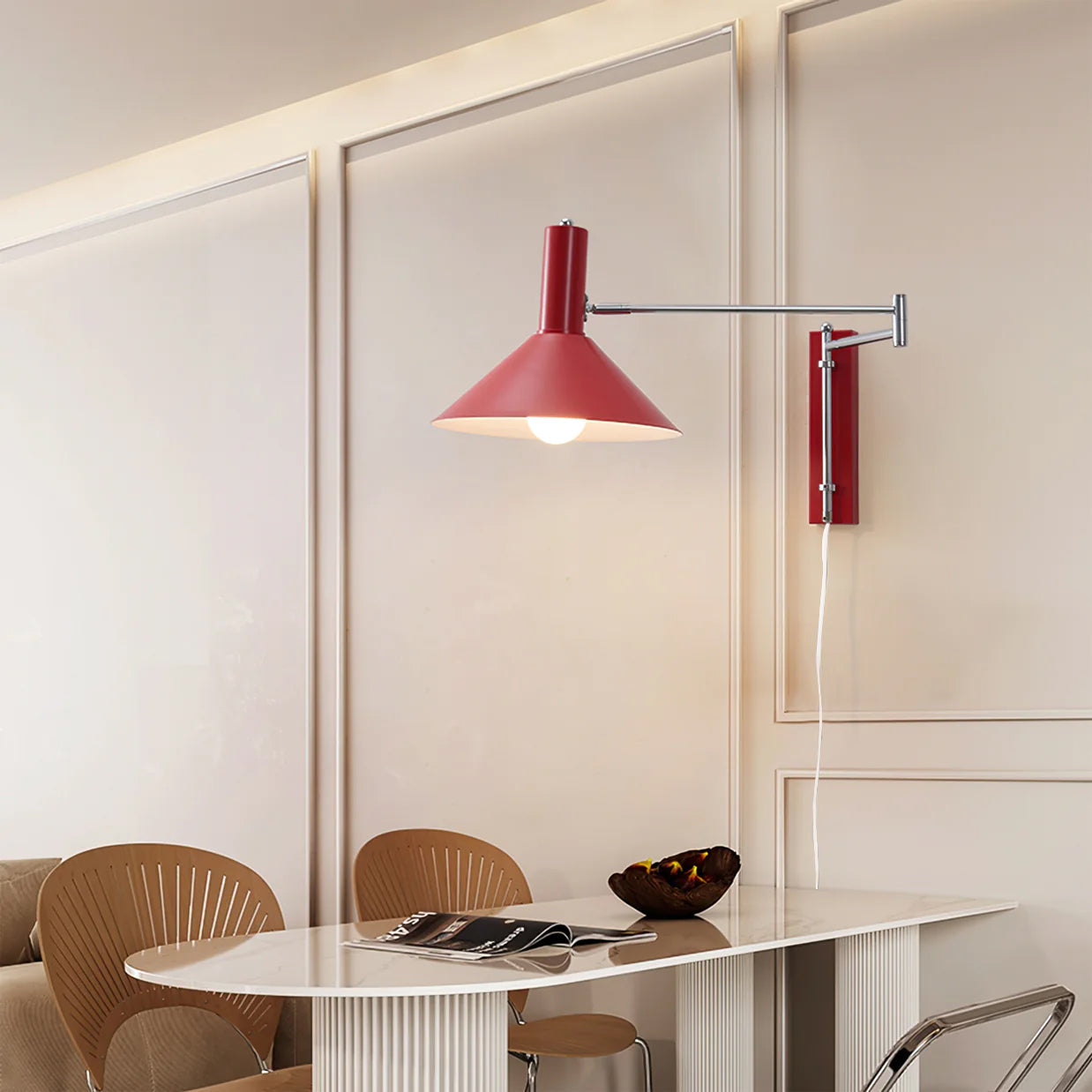 Anvia – Minimalistisk Væglampe med Justerbar arm til Soveværelse og Stue