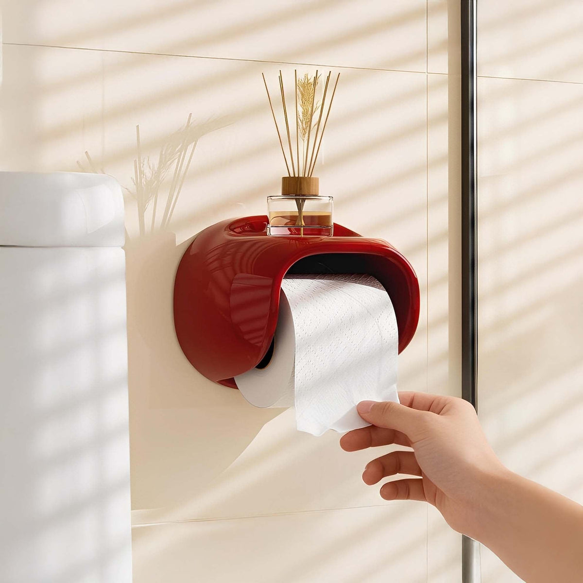 Ari – Toiletpapierhouder zonder boren in een modern design 0