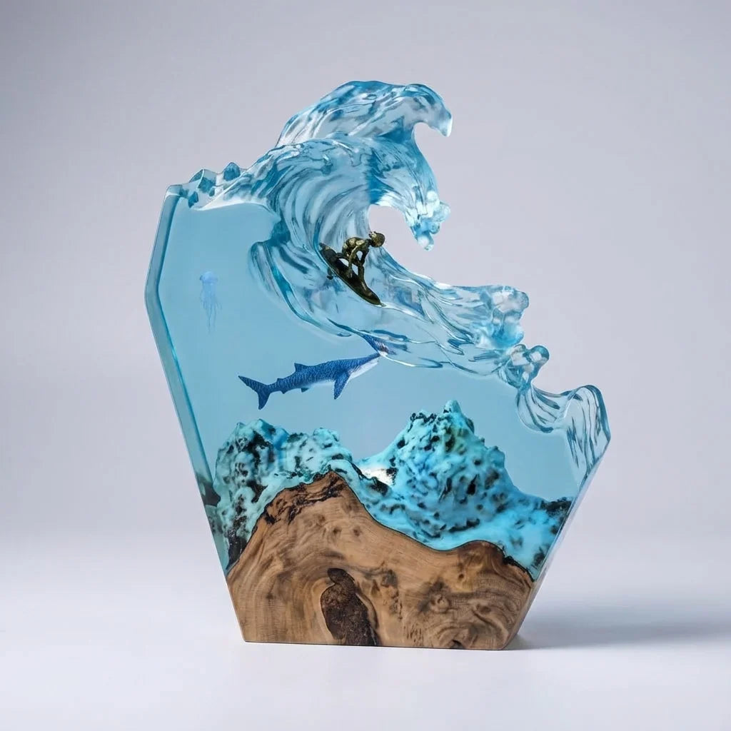Artistic Ocean Themed Lamp - Tidecrest 1