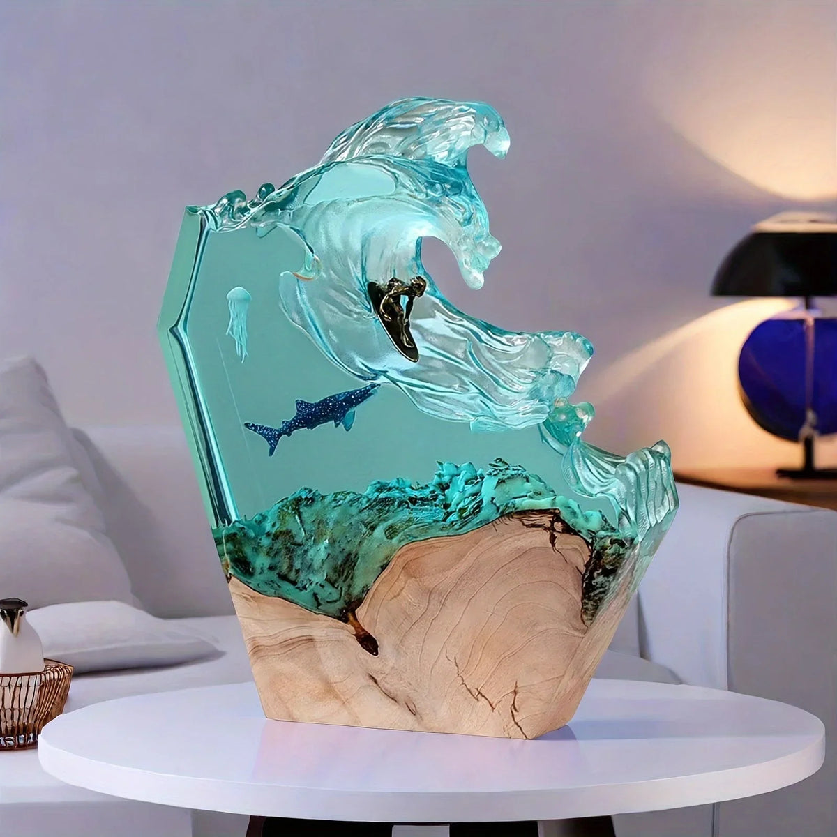 Artistic Ocean Themed Lamp - Tidecrest 3