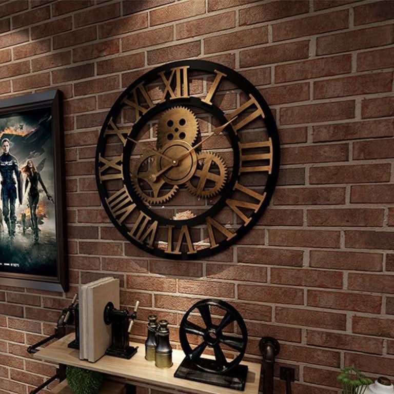 Aurex Tijdloze Wandklok in Industriële Stijl - Blikvanger voor Woonkamer, Kantoor, Bar 0