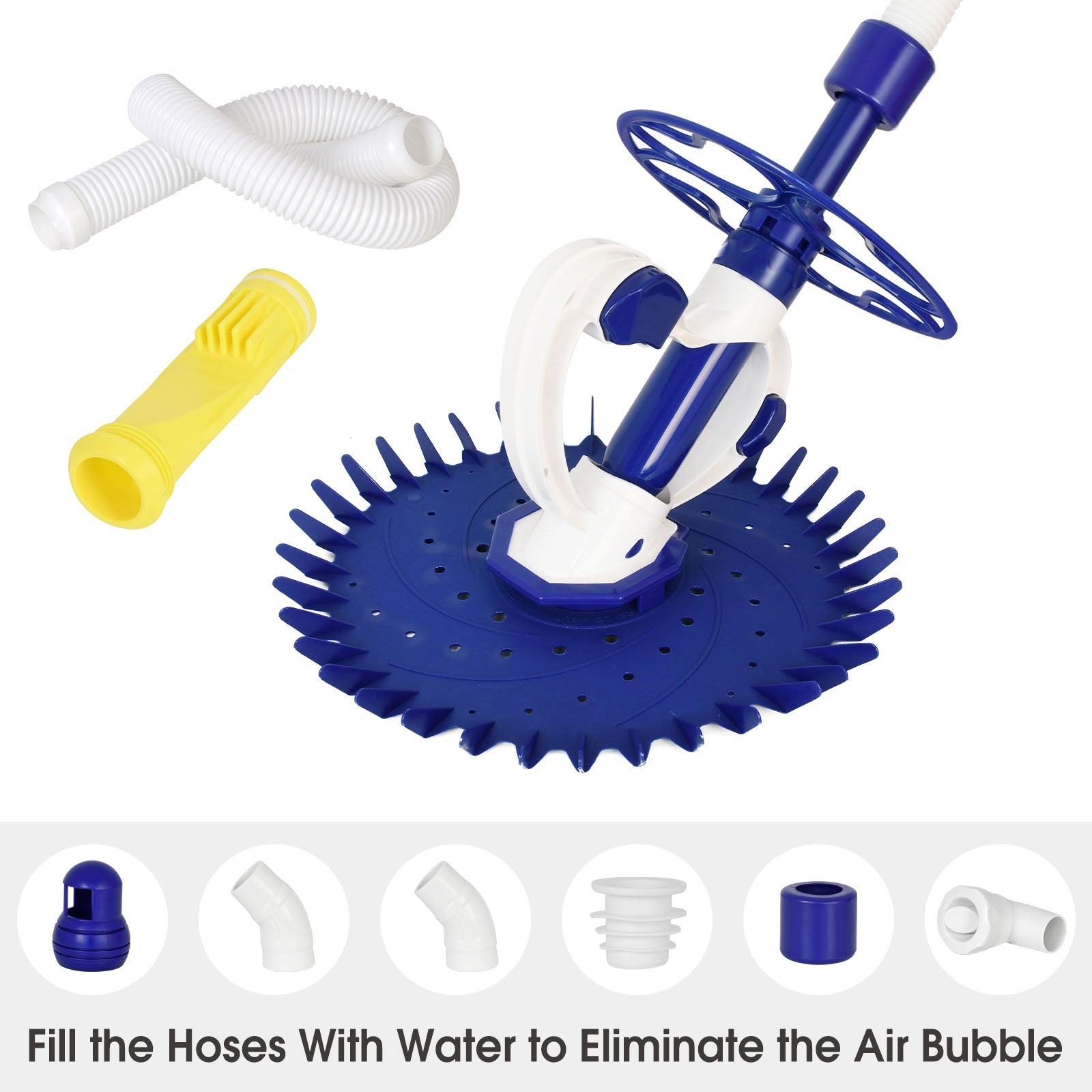 Automatic Pool Vacuum Cleaner for Above Ground and In-Ground Pools, Adjustable Suction 6