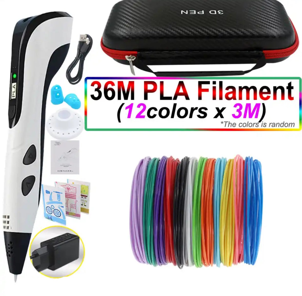 3D Printing Pen Set – Easy-Control Drawing Tool with PLA Filament & LED Display