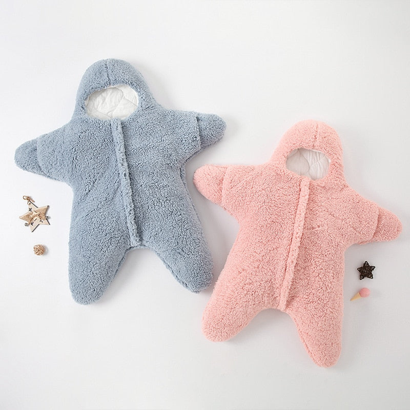 Baby Sleeping Bag - Soft Cashmere Sleep Sack with Starfish Design for Infants 2