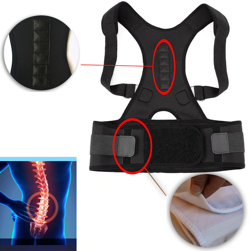 Back Support Brace with Magnetic Therapy for Posture Correction and Pain Relief 1