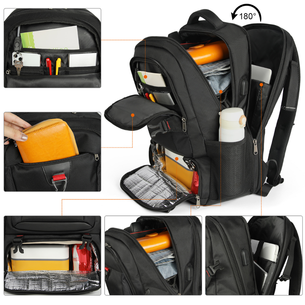 Backpack Travel Large Insulated Laptop Compartment Organizer 3