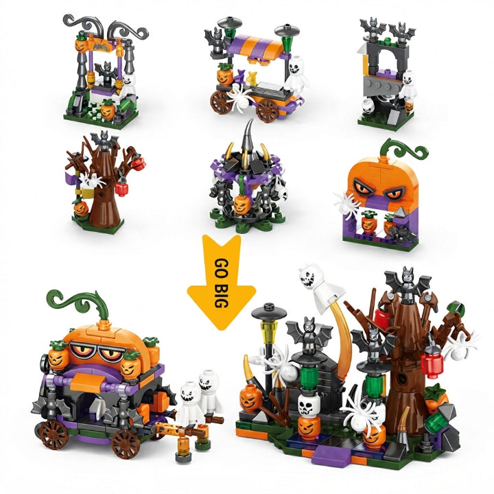 Bouwblokken voor de Halloween adventskalender – 31 ministructuren 4