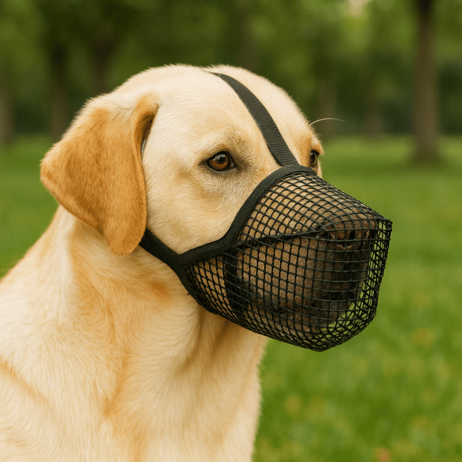 Breathable Soft Mesh Dog Muzzle – Lightweight Comfortable Basket Muzzle for Small Dogs with Adjustable Straps 4