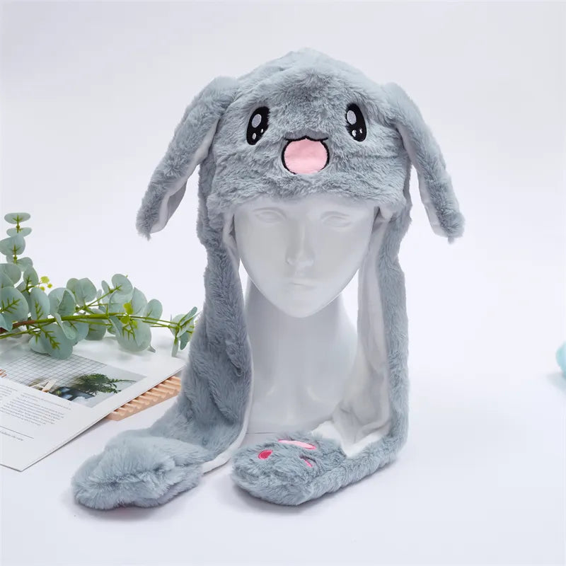 BunnyJoy Cute Plush Hat with Moving Ears for Adults and Kids 1