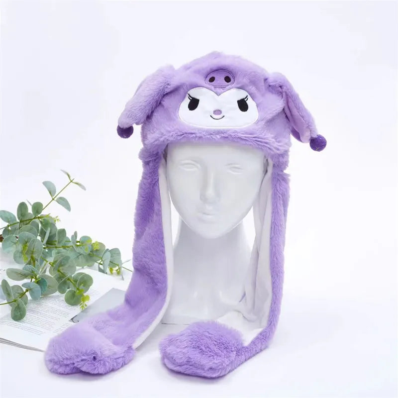 BunnyJoy Cute Plush Hat with Moving Ears for Adults and Kids 14