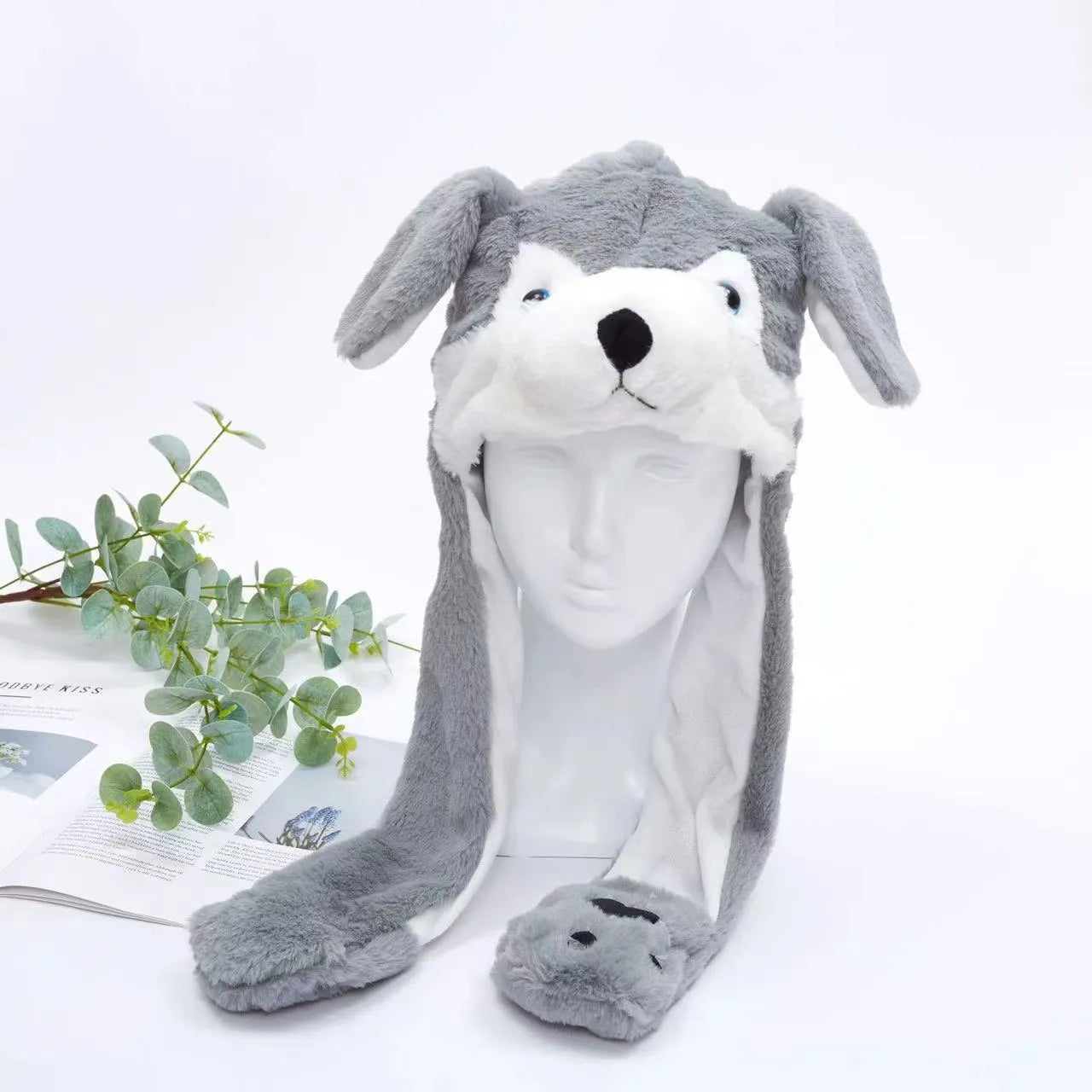 BunnyJoy Cute Plush Hat with Moving Ears for Adults and Kids 16