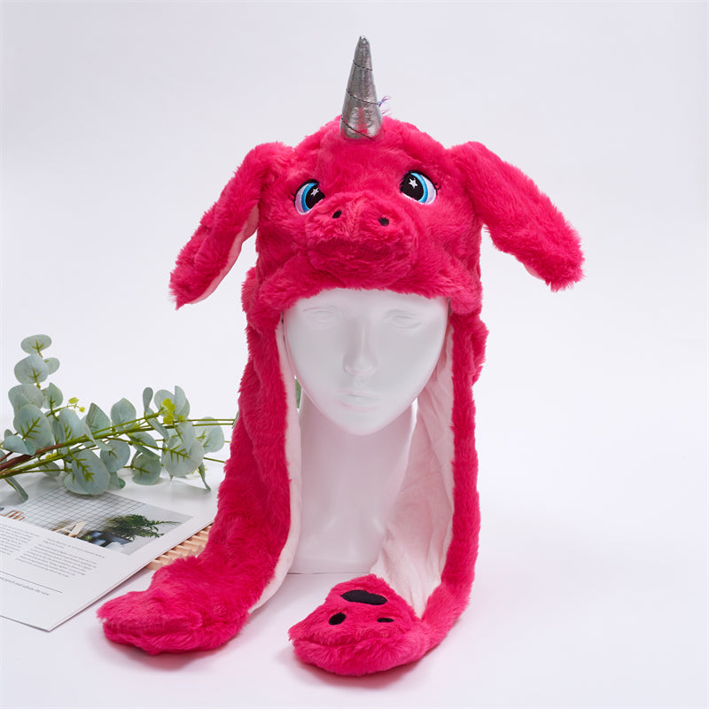 BunnyJoy Cute Plush Hat with Moving Ears for Adults and Kids 37