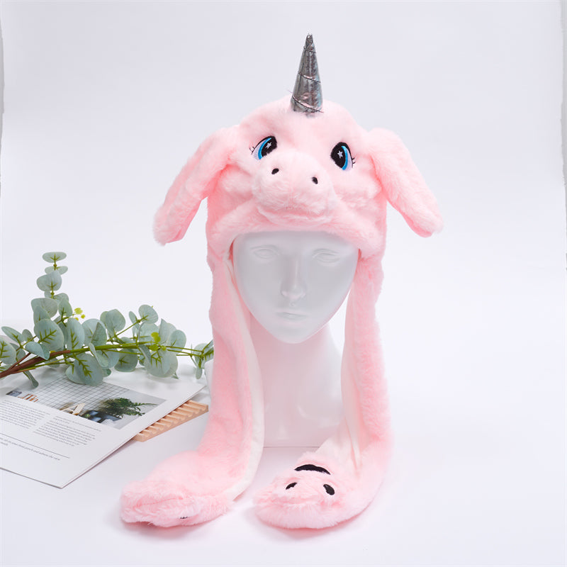 BunnyJoy Cute Plush Hat with Moving Ears for Adults and Kids 47
