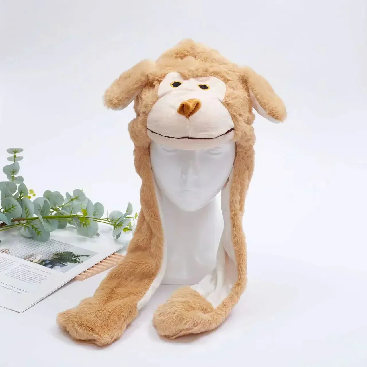 BunnyJoy Cute Plush Hat with Moving Ears for Adults and Kids 49