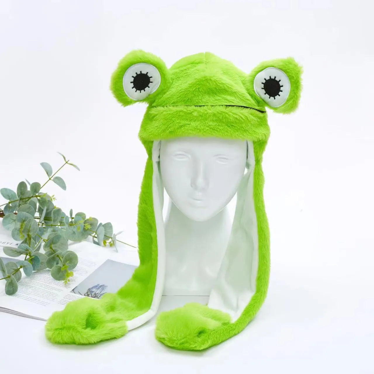 BunnyJoy Cute Plush Hat with Moving Ears for Adults and Kids 50