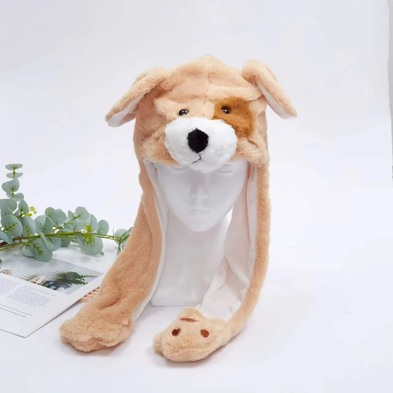 BunnyJoy Cute Plush Hat with Moving Ears for Adults and Kids 59