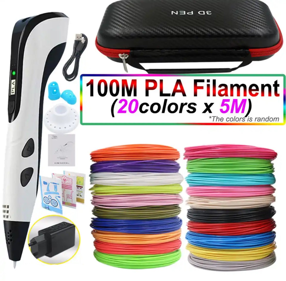 3D Printing Pen Set – Easy-Control Drawing Tool with PLA Filament & LED Display