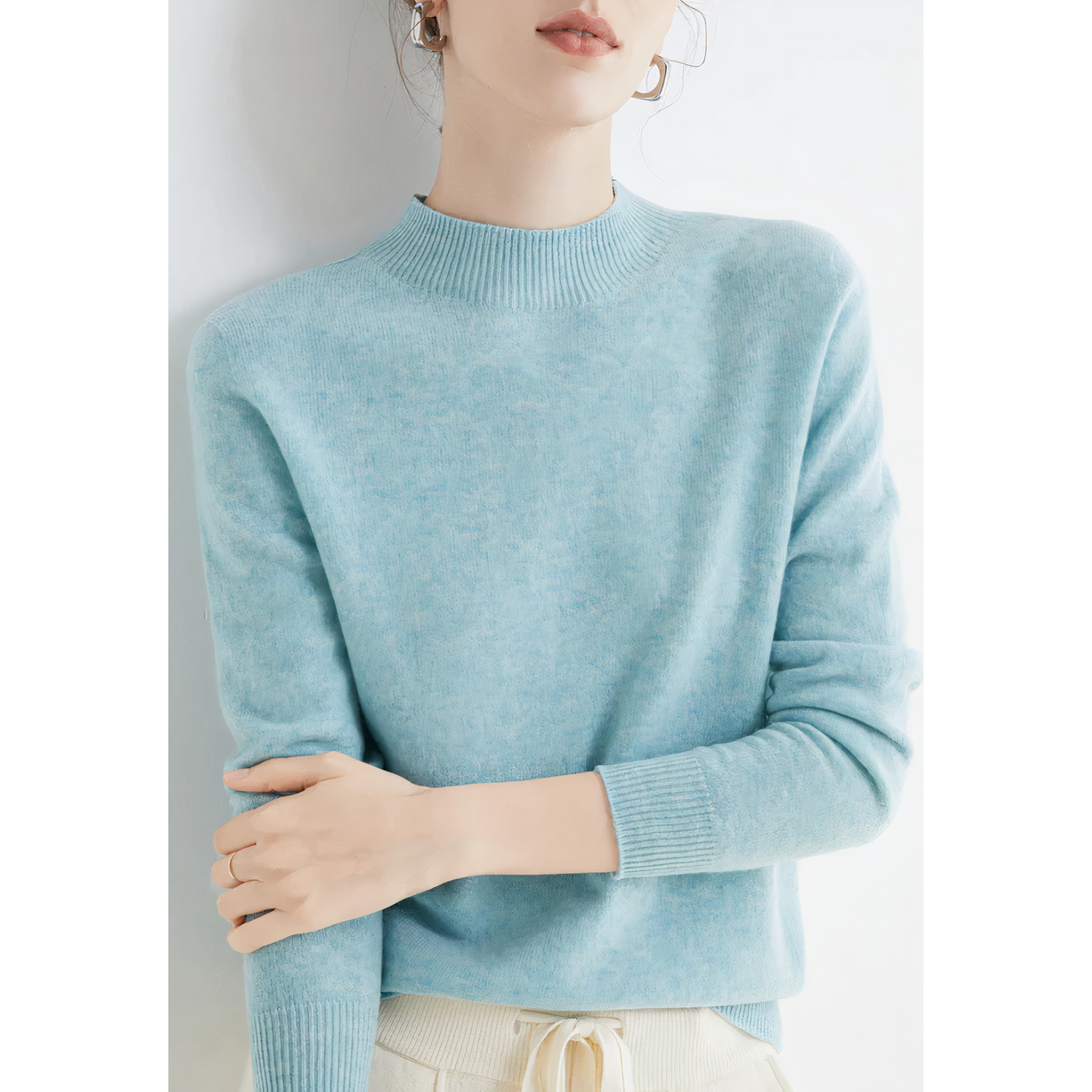 Cashmere Sweater for Women - Soft Knitted Classic Fit Cardigan Sweater 1