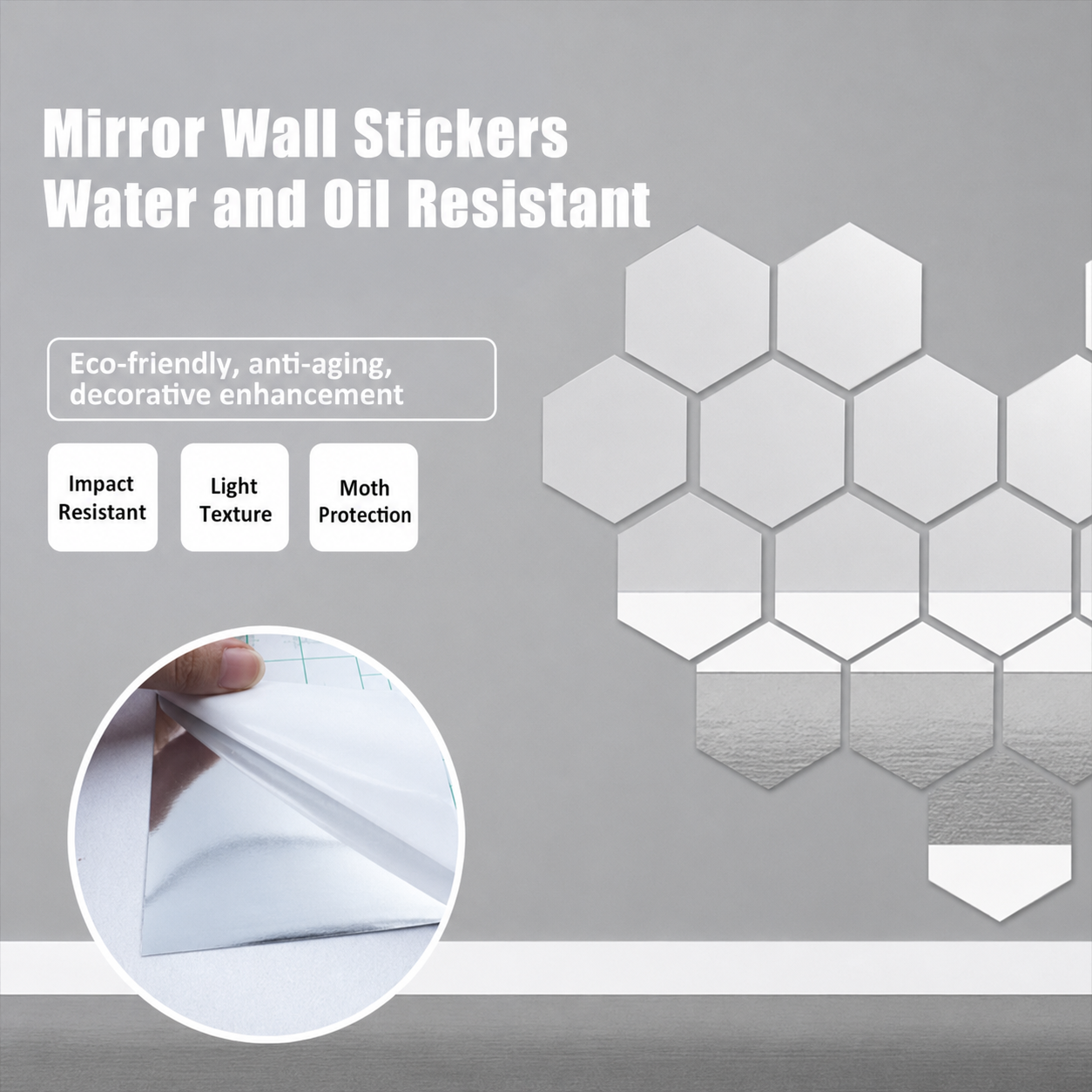 Self-Adhesive Mirror Sheet – Flexible Cut-to-Size PET Wall Film