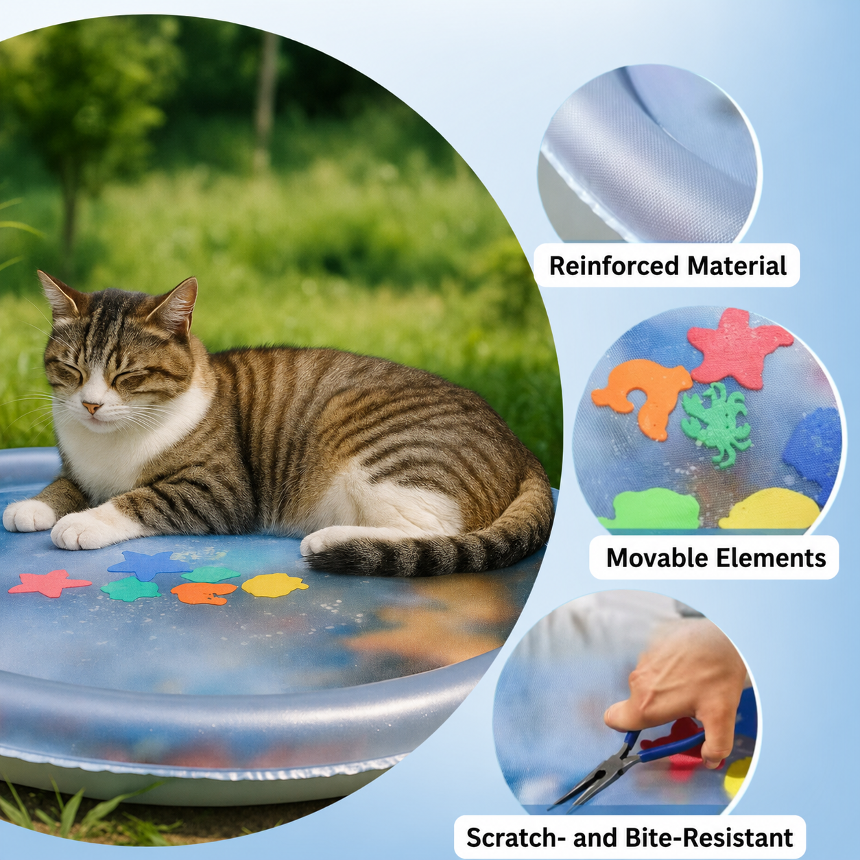 Cat Water Mat – Interactive Cooling Sensory Toy for Indoor Cats