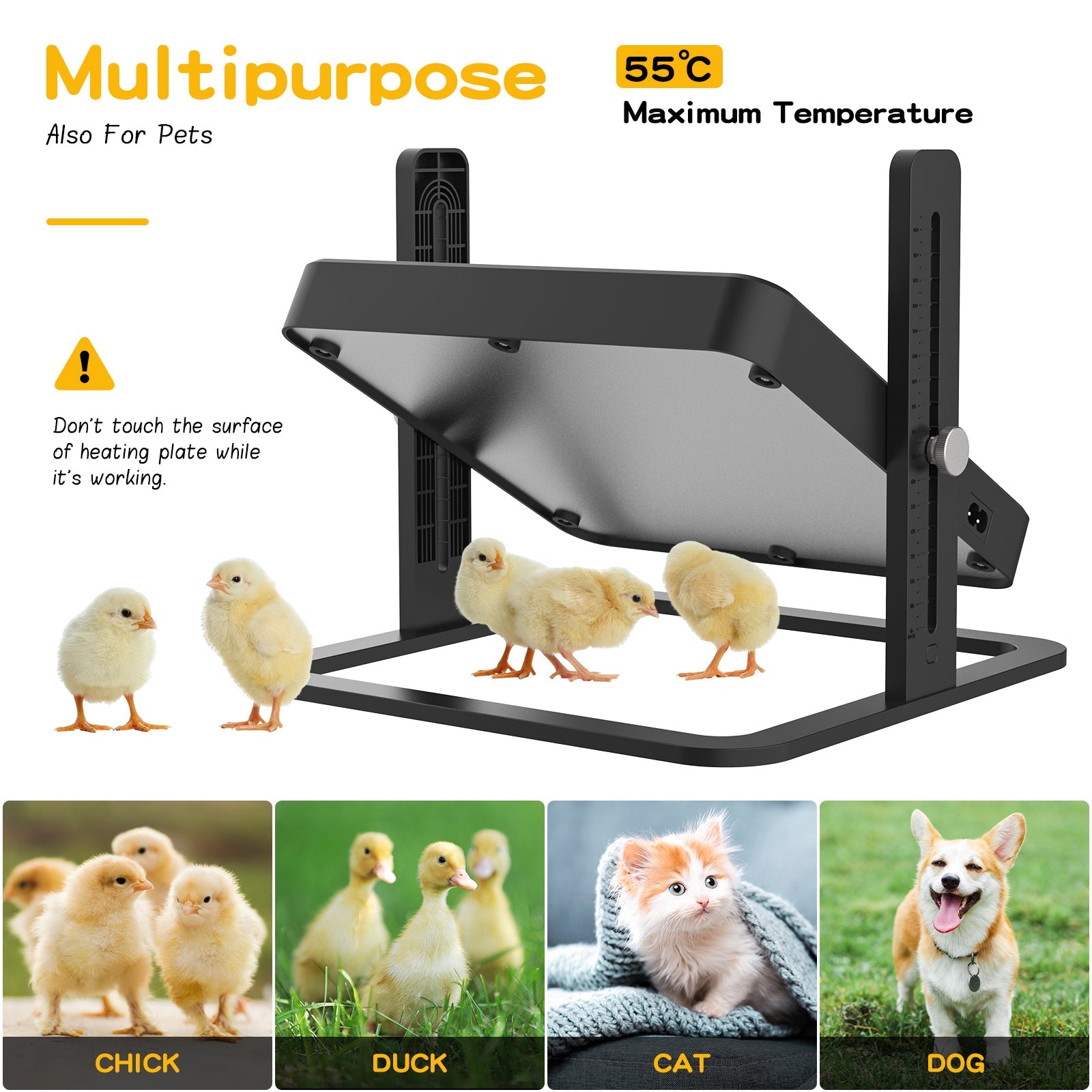 Chick Brooder Heater Plate 27x27cm - Energy Efficient Heat Lamp for Chicks 1