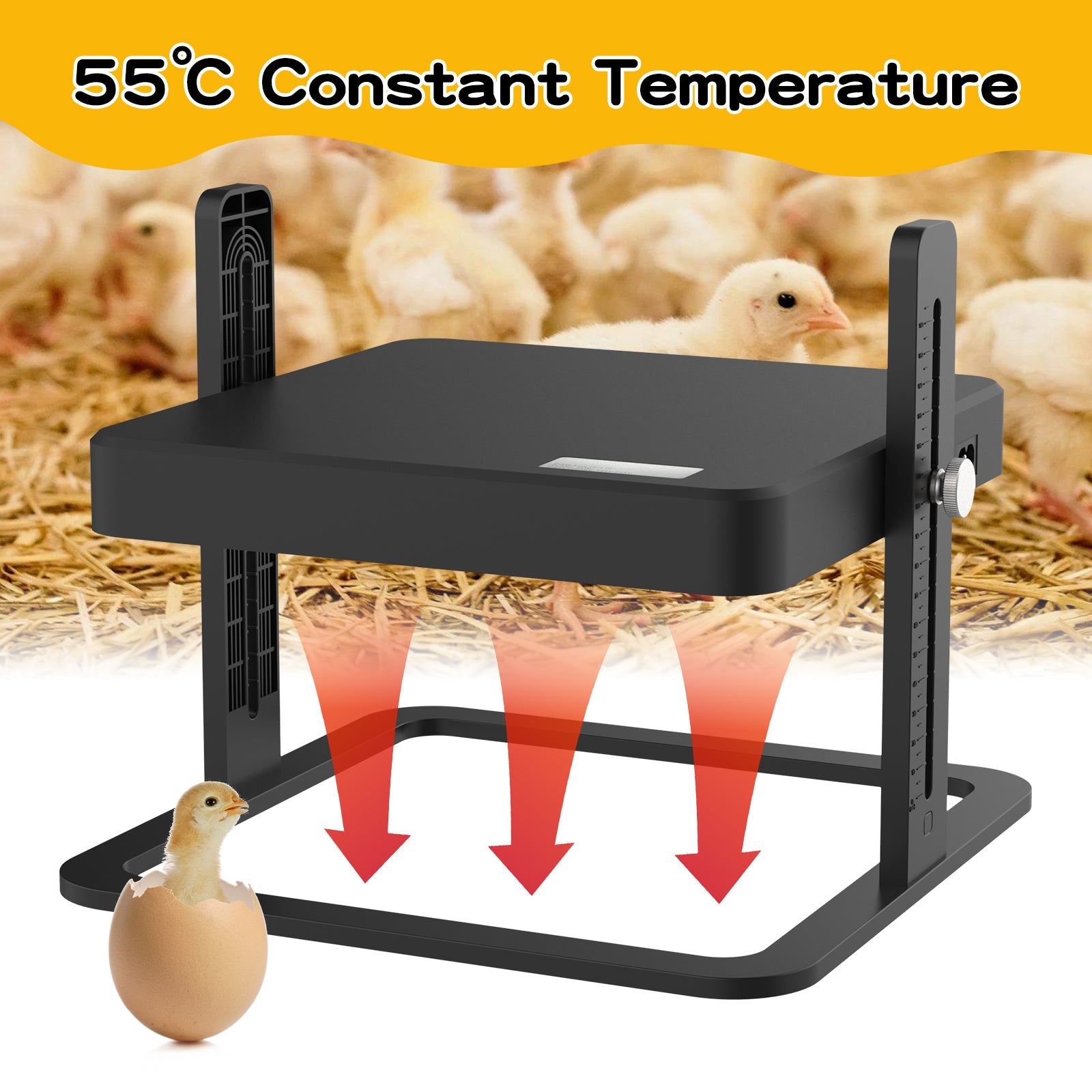 Chick Brooder Heater Plate 27x27cm - Energy Efficient Heat Lamp for Chicks 5